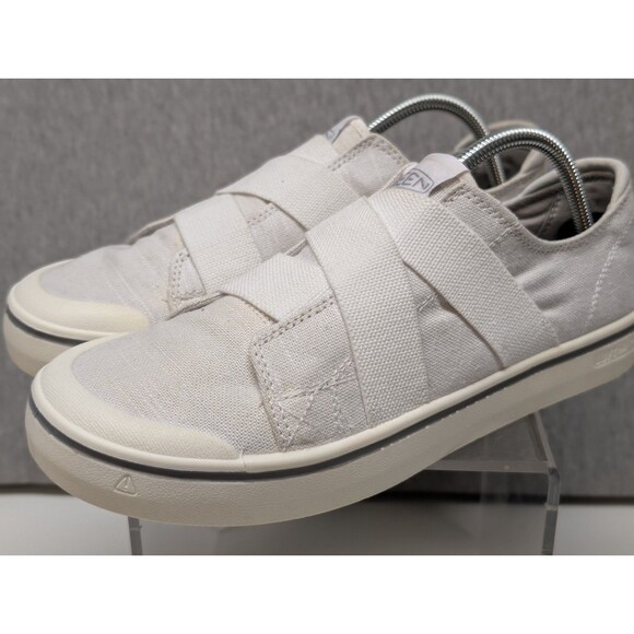 KEEN Elsa III Gore Womens Size 11 Off White Canvas Slip On Sneakers - Picture 1 of 10